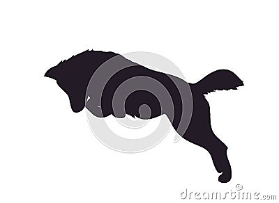 Wolf runs, image silhouette, vector Vector Illustration