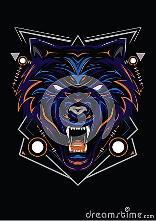 Wolf vector. The vector illustration wolves Cartoon Illustration