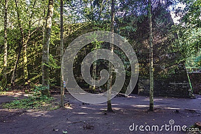 Wolfs Lair, historic headquarters of Adolf Hitler in Poland Editorial Stock Photo