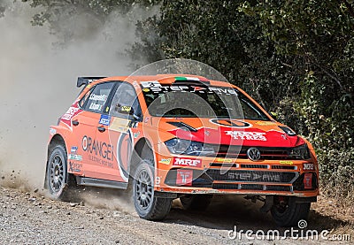 Wolkswagen Polo R5 on race Stock Photo