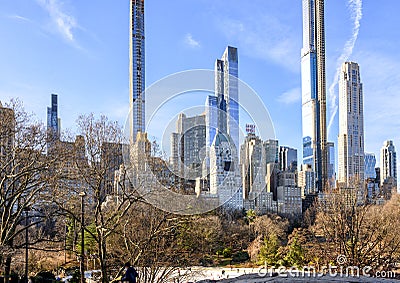 Wollman Rink, a public ice skating rink in Central Park, New York City Editorial Stock Photo