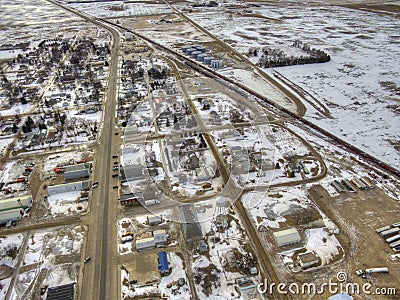 Wolsey is a small Farming Community by Huron in South Dakota Stock Photo
