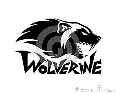 Wolverine animal icon. Vector Illustration