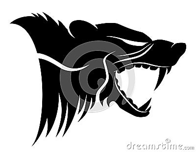 Wolverine animal sign. Vector Illustration