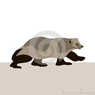 Wolverine vector illustration style Flat profile Vector Illustration