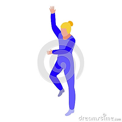 Woman acrobat icon isometric vector. Person team Stock Photo