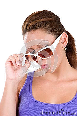 Woman Acting Cool Stock Photo