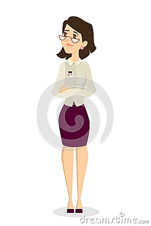woman administrator. Vector Illustration