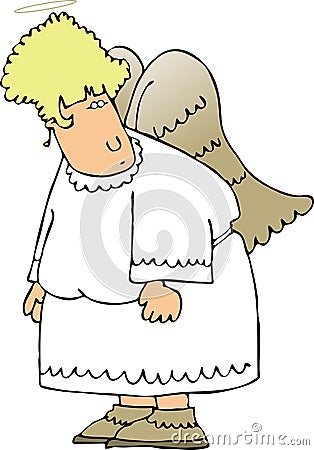 Woman Angel Cartoon Illustration