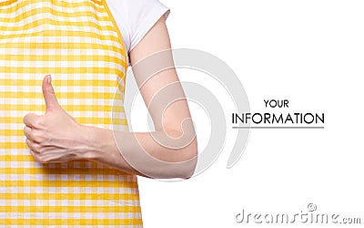 Woman in apron pattern Stock Photo