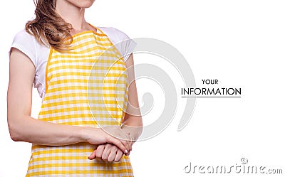 Woman in apron pattern Stock Photo
