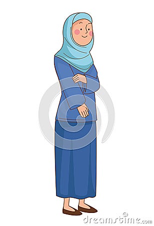 woman arabic character Vector Illustration