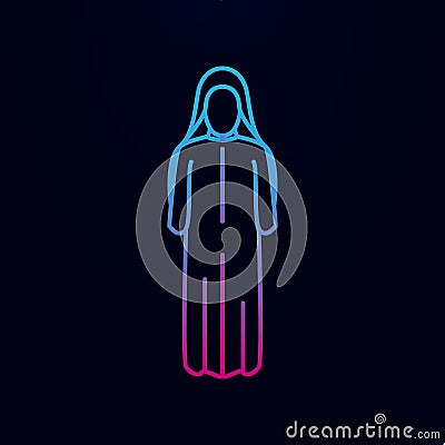 Woman arabic nolan icon. Simple thin line, outline of arabian icons for ui and ux, website or mobile application Stock Photo