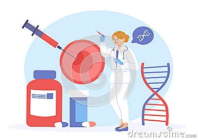 Woman with artificial insemination vector concept Vector Illustration