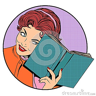 Woman with a book Vector Illustration