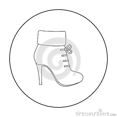 Woman boot icon of vector illustration for web and mobile Vector Illustration