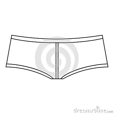 Woman boyshorts icon, outline style Vector Illustration