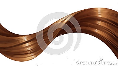 Woman brown hairline is spiral shape concept Cartoon Illustration