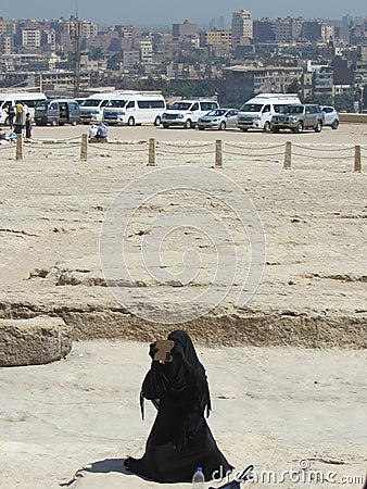 Woman with Burka Editorial Stock Photo