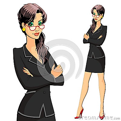 A woman in a business suit. Secretary, manager, lawyer, accountant or clerk Stock Photo