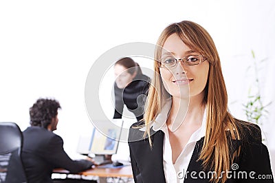 Woman and call centre Stock Photo