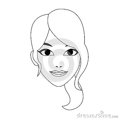 Woman cartoon icon Vector Illustration