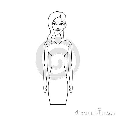 Woman cartoon icon Vector Illustration