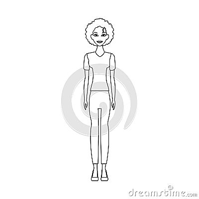 Woman cartoon icon Vector Illustration