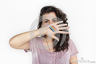 Woman Casual LGBT Portrait Photography Concept Stock Photo