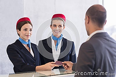 Check in at airport Stock Photo