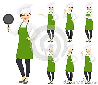 Woman chef Vector Illustration