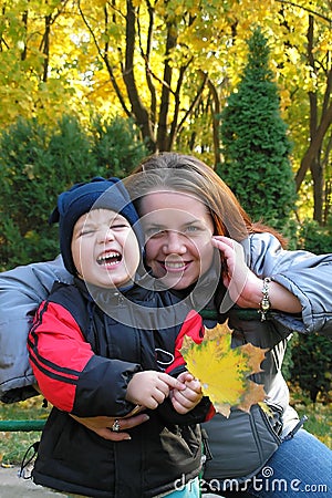 Woman with a child Stock Photo