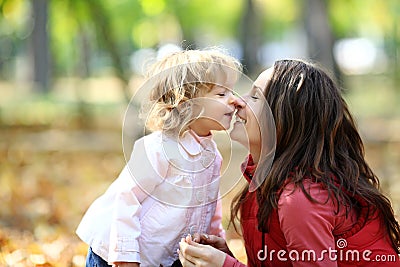 Woman and child having fun Stock Photo