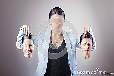 Woman choosing identity Stock Photo