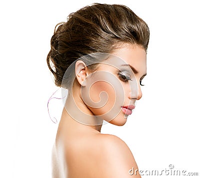 Woman with Clean Fresh Skin Stock Photo