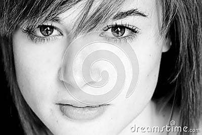 Woman close portrait Stock Photo