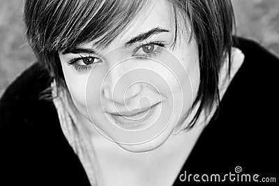 Woman close portrait Stock Photo