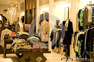 Woman clothing store Stock Photo