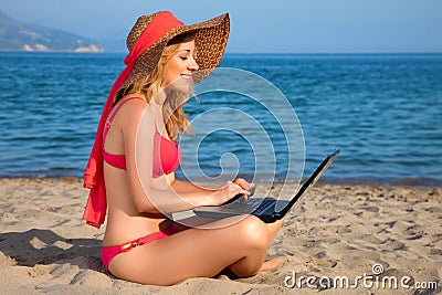 Woman&coast-101 Stock Photo