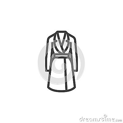 Woman coat line icon Vector Illustration