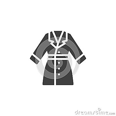 Woman coat vector icon Vector Illustration