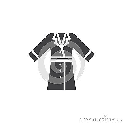 Woman coat vector icon Vector Illustration