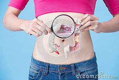 Woman with colorectal cancer Stock Photo