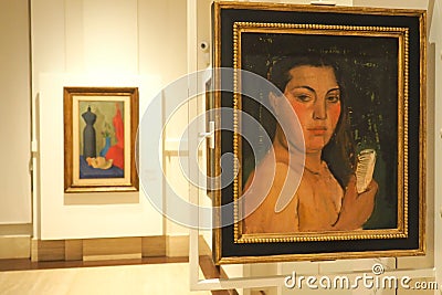 Exhibition space of Palazzo Merulana in Rome, Italy Editorial Stock Photo