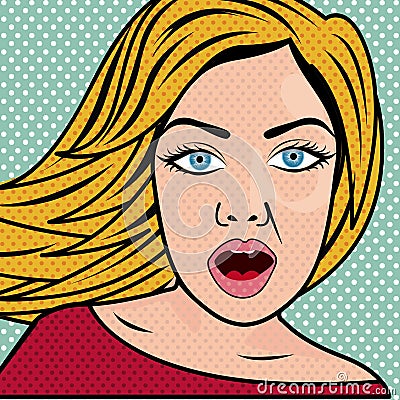 Woman comics Vector Illustration