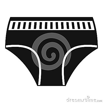 Woman cotton panties icon, simple style Vector Illustration