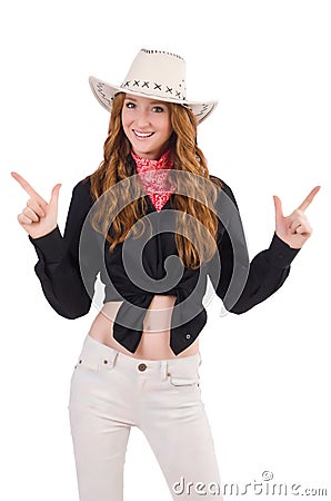 Woman cowgirl Stock Photo