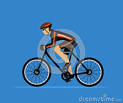 Woman cycling. Sport Fitness Training Vector Illustration
