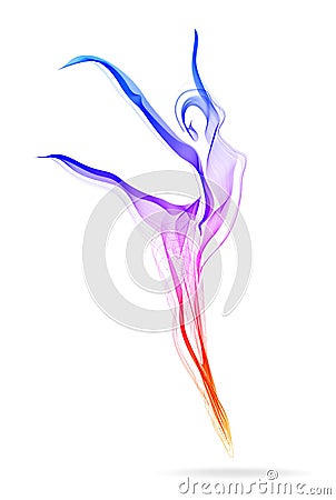 Woman dancer, ballerina, abstract illustration Vector Illustration