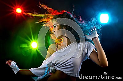 Woman dancing Stock Photo